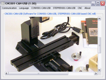 CNC001-CAN-USB software for CNC ready mill